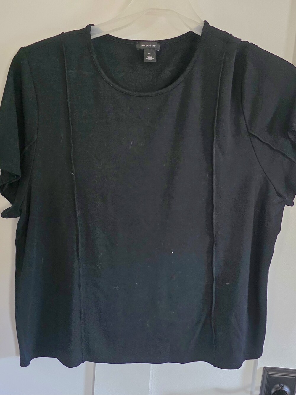 Halogen Seamed Knit Top-